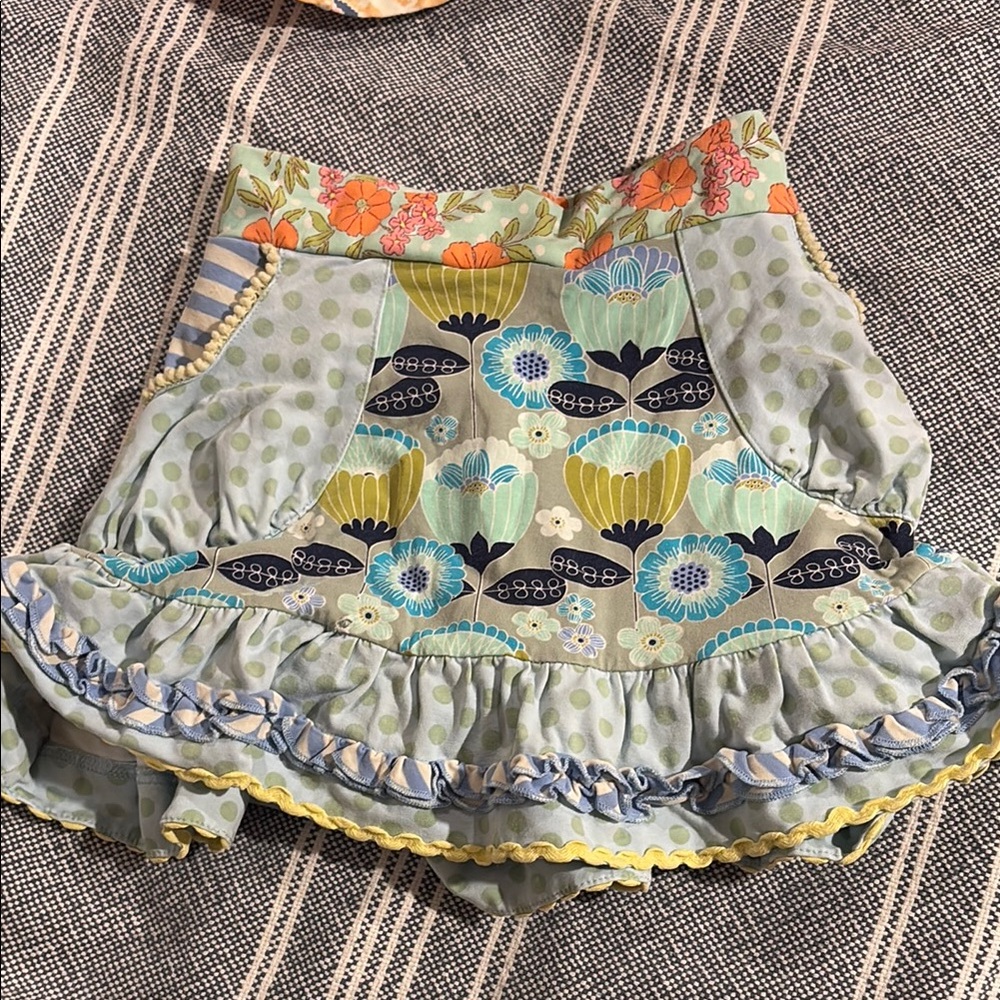 Matilda Jane Floral Kids Skirt in Blue and Green
